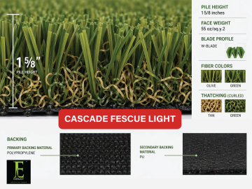 Cascade Fescue Light artificial grass - Everlast synthetic turf brand